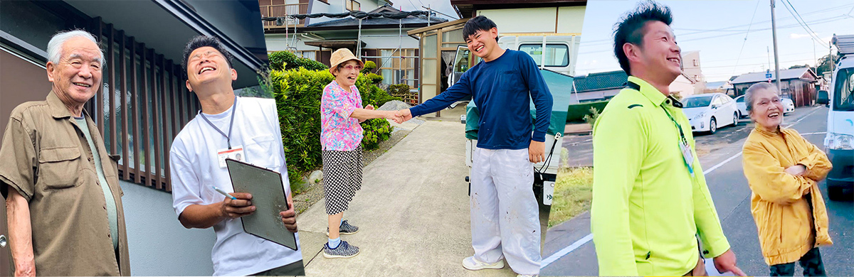 スタッフとお客様 写真